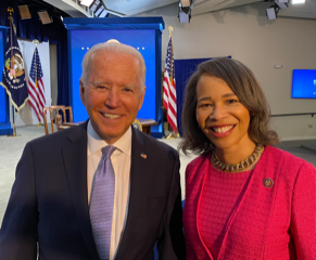 President Joe Biden with Rep Lisa Blunt Rochester