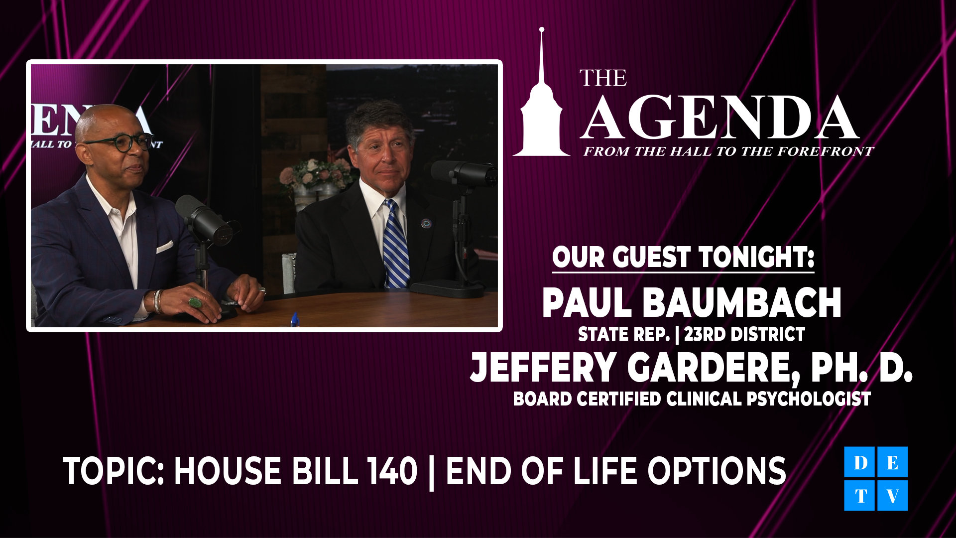 The Agenda: End of Life Options Act